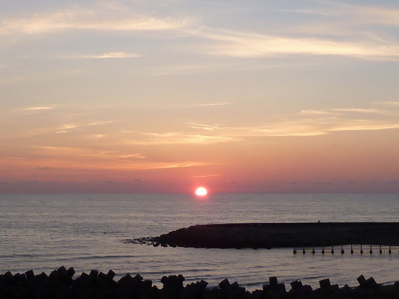 徳光SAから見える夕日