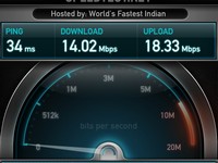 「iPod touch」でSpeedtest.net