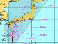 台風予想進路