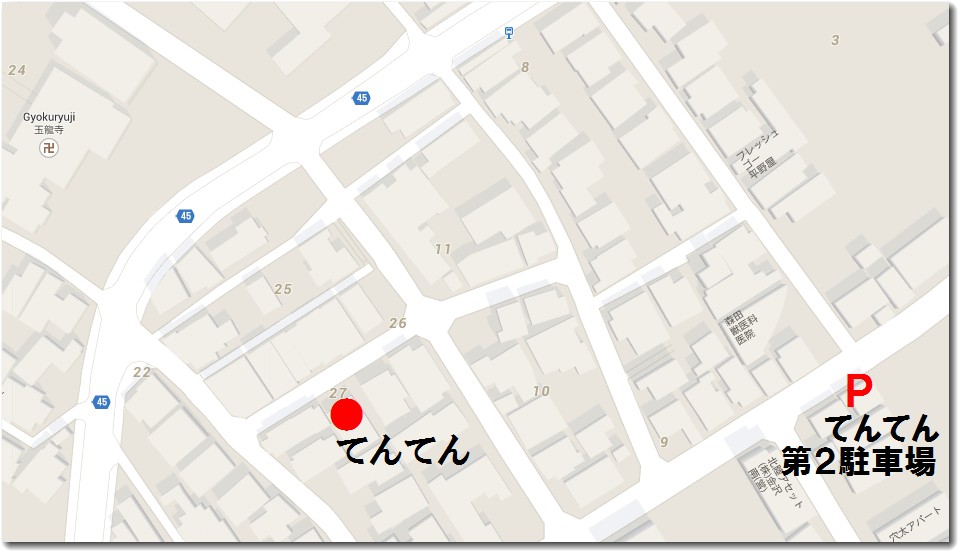 てんてん野町の地図