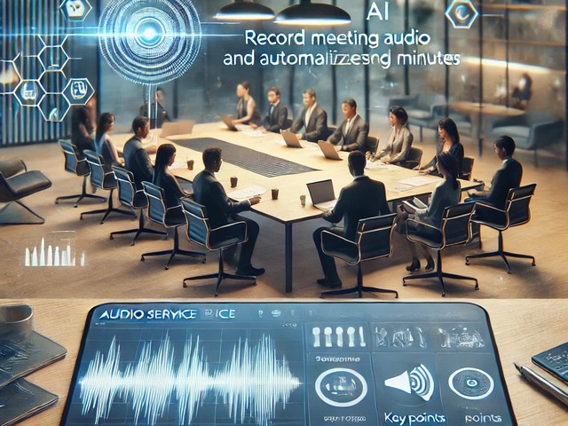 会議の議事録を自動で作成するAI活用